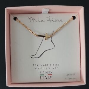 Anklet 18kt Gold Plated, Sterling Silver